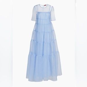 STAUD Hyacinth Tiered Organza Maxi Dress
French Blue New with tags Size M